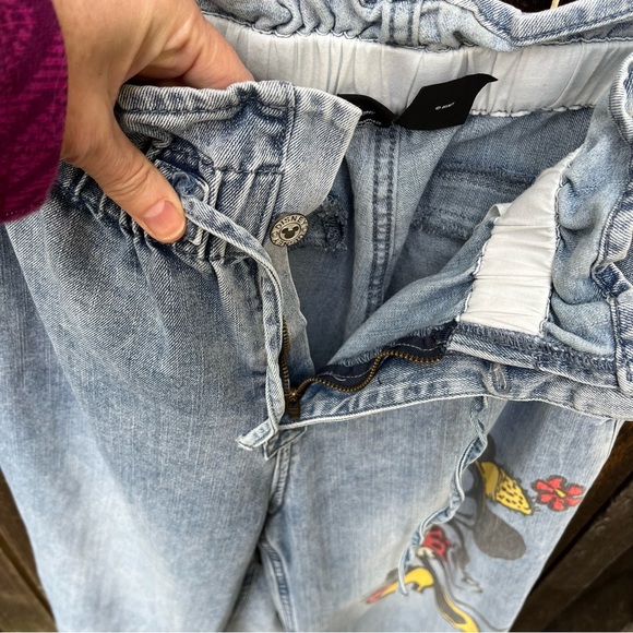 Disney Her Universe Mickey & Minnie Paperbag Drawstring Jeans Sz XL - Picture 5 of 16